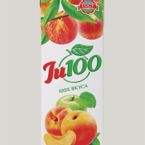НЕКТАР Персиково-яблочный с мякотью Ju100 1л ГОСТ