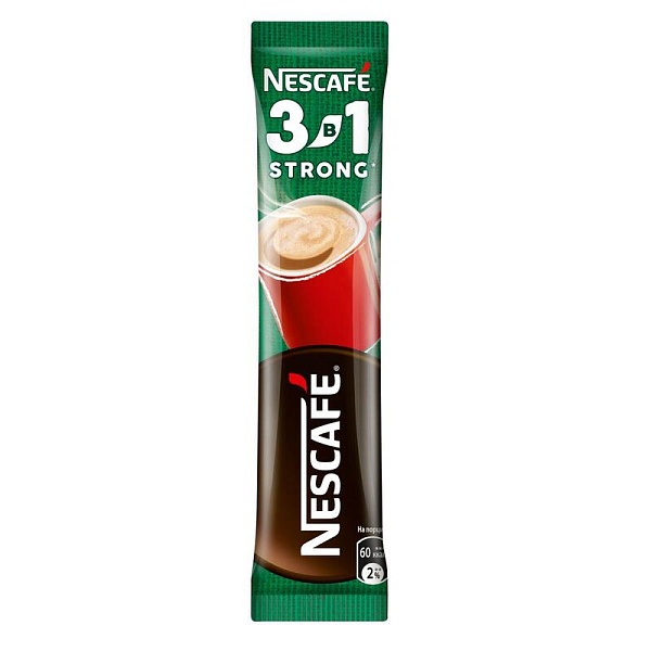 Кофе порц. NESCAFE 14,5 гр. Крепкий 3в1