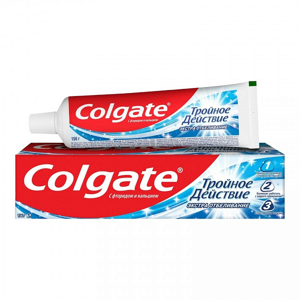 Зубная паста COLGATE 100 мл. Тройное действие Экстра отбеливание