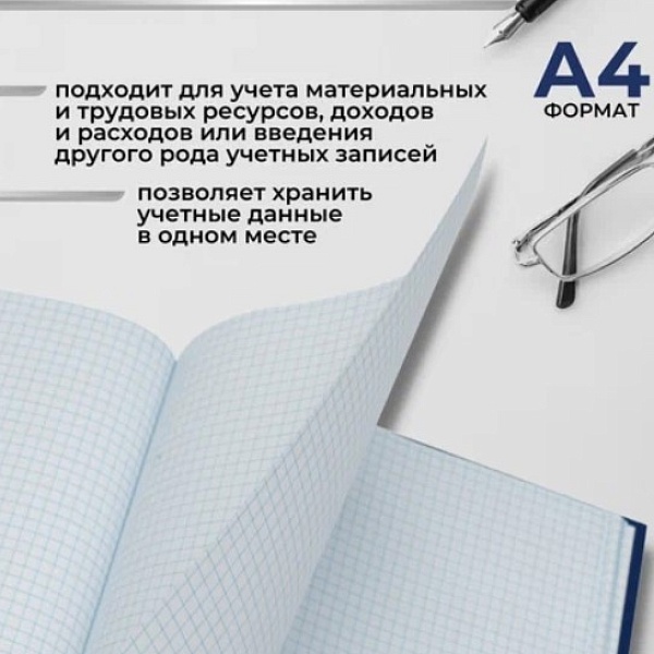 Книга учета 96л А4 кл.тв.обл. 51301 Тюмень