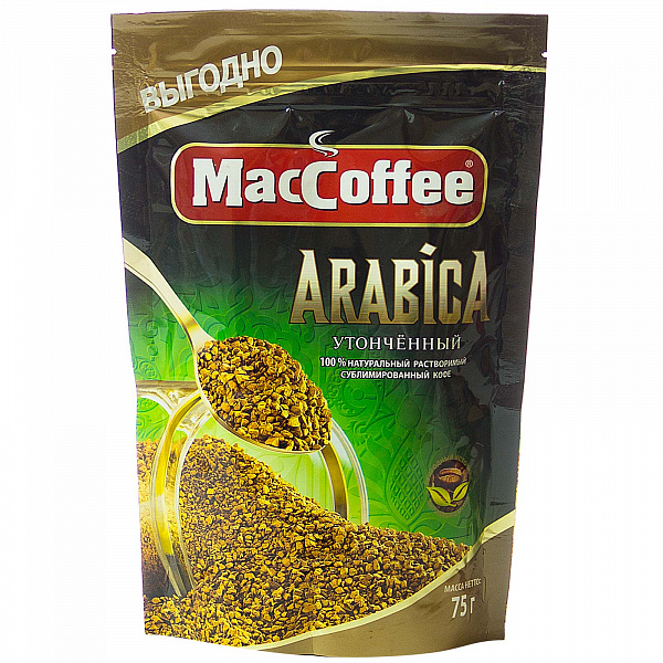 Кофе раств. MACCOFFEE 75 гр. Арабика д/п