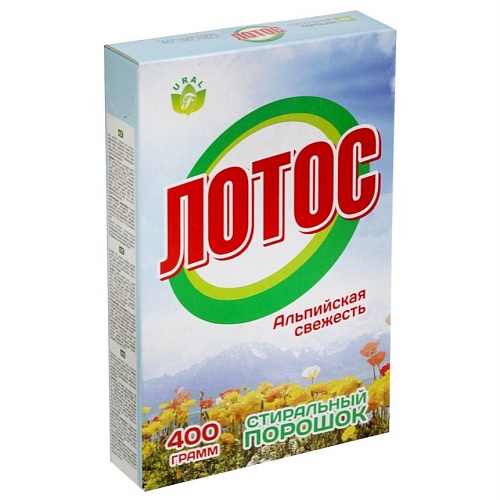 Стиральный порошок ЛОТОС 400 гр. Альпийская свежесть