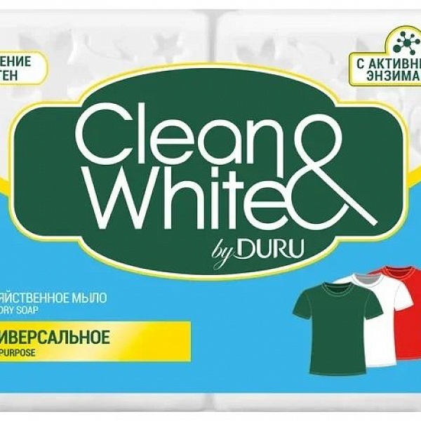 Мыло куск. DURU 125 гр. Clean&White Универсальное