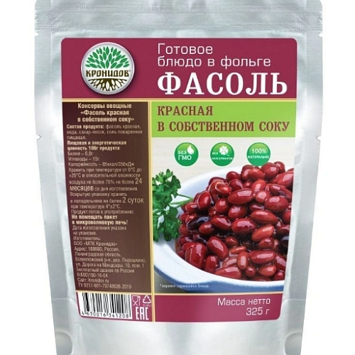 Фасоль КРОНИДОВ 325 гр. в с/с конс.