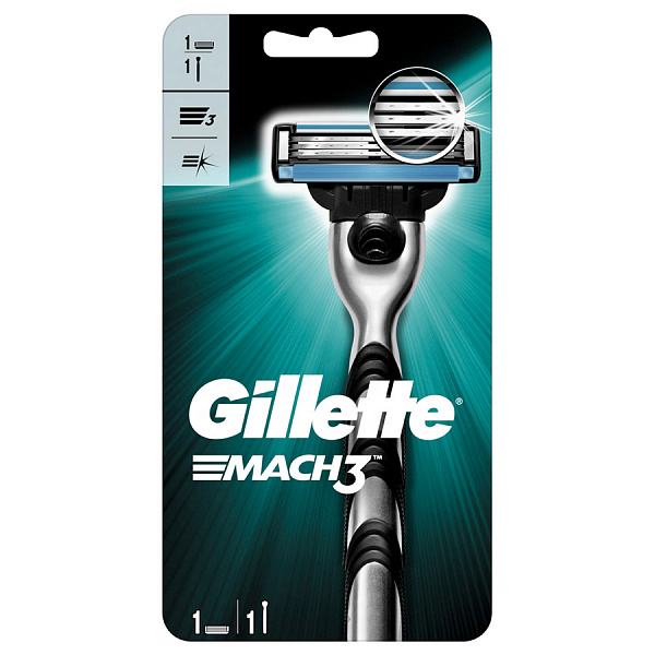 Станок бритвенный GILLETTE MACH3 со сменной кассетой