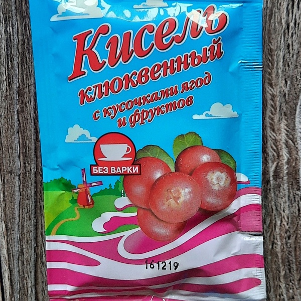 Кисель СТАНДАРТ 25 гр. Клюквенный с кус. ягод и фруктов