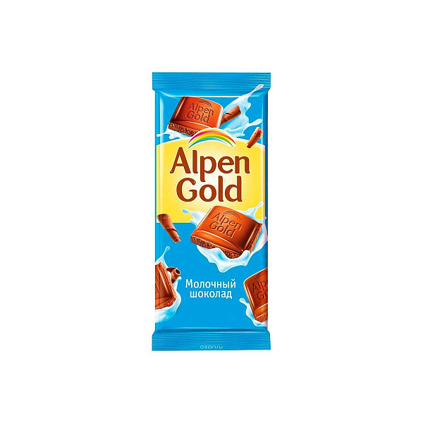 Шоколад плиточный ALPEN GOLD 85 гр. Молочный