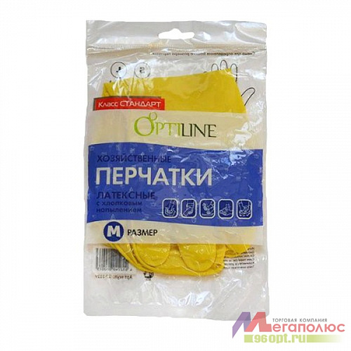 Перчатки латекс OptiLine M 1/12